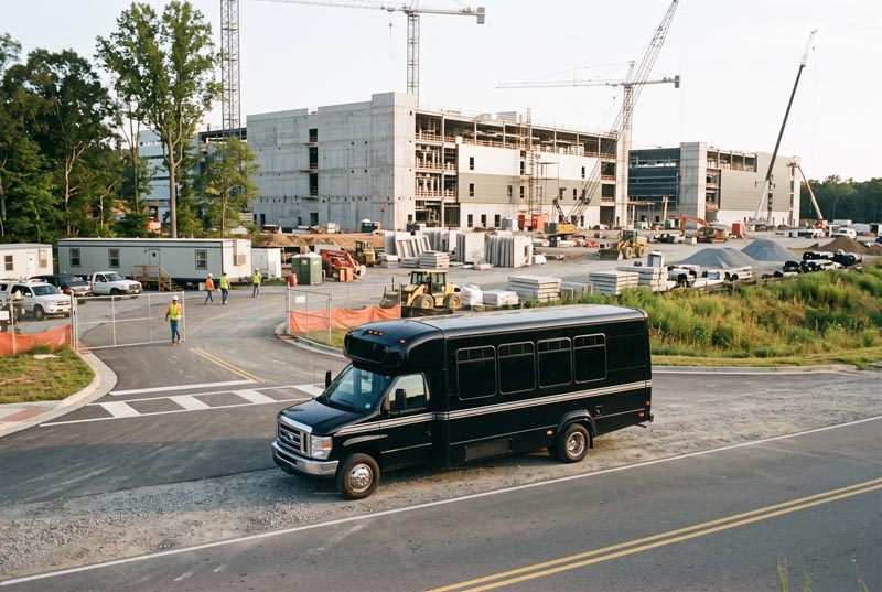 Construction Site Shuttle Bus Services in Denver, CO